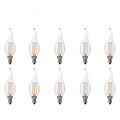 LED Lamp 10 Pack - Filament Flame E14 Fitting - 4W Natuurlijk Wit 4200K LED Lamp 10 Pack - Filament Flame E14 Fitting - 4W Natuurlijk Wit 4200K