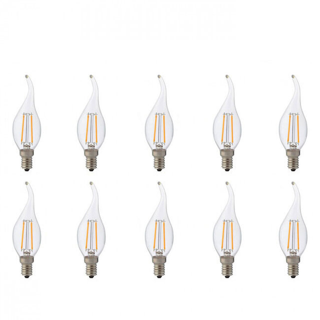 LED Lamp 10 Pack - E14 Filament Kaarslampen Lichtbronnen LED Lamp 10 Pack - E14 Filament Kaarslampen Lichtbronnen