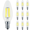 10x Dimbare E14 LED Lamp Filament - Warm Wit 10x Dimbare E14 LED Lamp Filament - Warm Wit