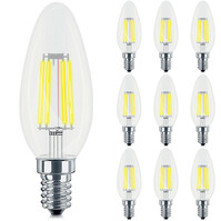 10x Dimbare E14 LED Lamp Filament - Warm Wit