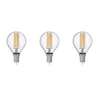 Set van 3 LED Filament Lampen E14 - Warm Wit Licht