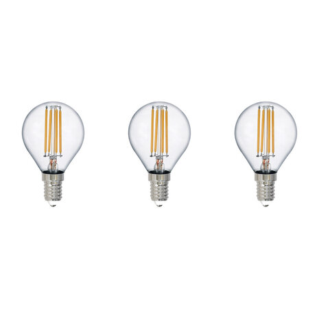 Trion Tropin Set van 3 LED Lampen E14 - Filament - Warm Wit 2700K Trion Tropin Set van 3 LED Lampen E14 - Filament - Warm Wit 2700K