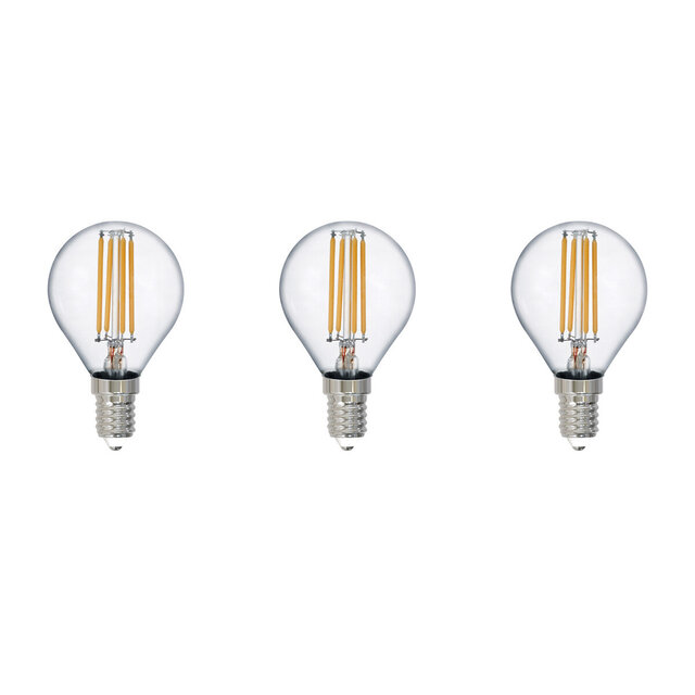 Set van 3 LED Filament Lampen E14 - Warm Wit Licht Lichtbronnen Set van 3 LED Filament Lampen E14 - Warm Wit Licht Lichtbronnen