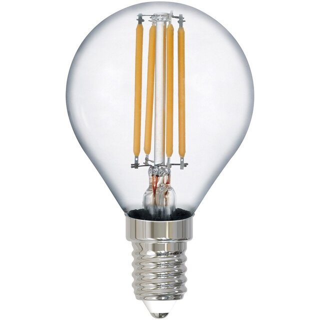 Set van 3 warm witte LED filament lampen E14 2W 2700K 250 lumen in klassieke bolvorm