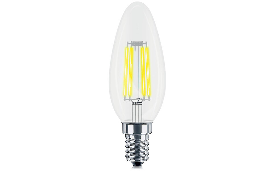 HLW LED Dimbare LED Lamp E14 Kaars Filament - 4W Warm Wit 3000K - Brinton