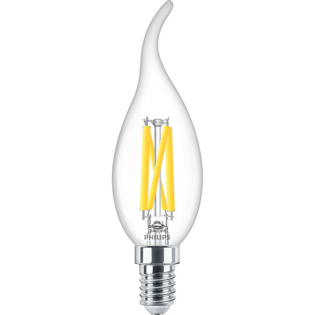 Tien dimbare E14 LED-lampen met 3.4W vermogen en warm wit licht van 2200K en 2700K