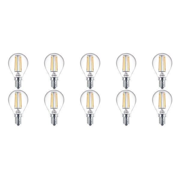 Philips PHILIPS LED Lamp 10 Pack - E14 Fitting - Warm Wit 2700K - Vervangt 40W Philips PHILIPS LED Lamp 10 Pack - E14 Fitting - Warm Wit 2700K - Vervangt 40W