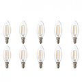 LED Lamp 10 Pack - E14 Filament Kaarslampen met 4200K Natuurlijk Wit