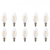 LED Lamp E14 Filament - 10 Pack with Natural White Light