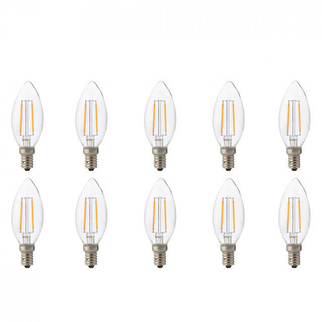 LED Lamp E14 Filament - 10 Pack met Natuurlijk Wit Licht Lichtbronnen LED Lamp E14 Filament - 10 Pack met Natuurlijk Wit Licht Lichtbronnen