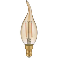 E14 LED Candle Bulb - Filament - Amber - Warm White - 2W E14 LED Candle Bulb - Filament - Amber - Warm White - 2W