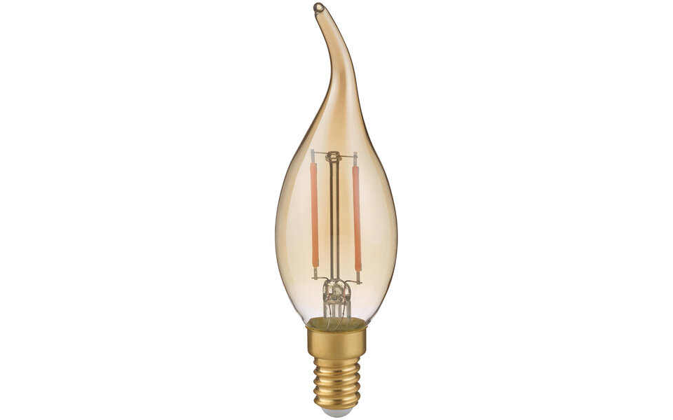 HLW LED E14 LED Bulb - Filament Candle Bulb - Trion Kirza - 2W Amber Warm White