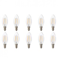 LED Candle Bulb E14 - Warm White Filament 10 Pack