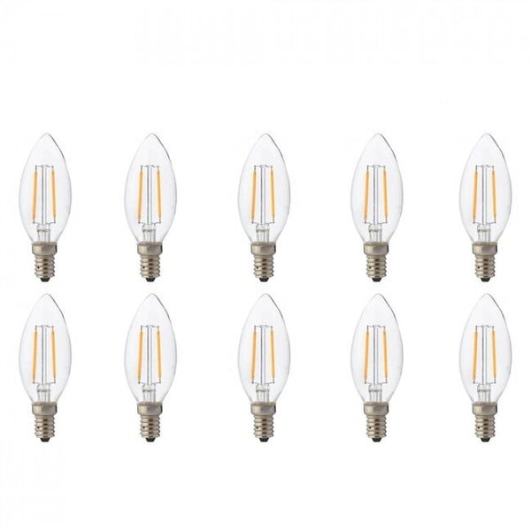 HLW LED LED Lamp 10 Pack – E14 Filament Kaarslampen in Warm Wit 2700K HLW LED LED Lamp 10 Pack – E14 Filament Kaarslampen in Warm Wit 2700K