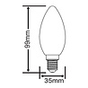 Dimbare LED kaarslamp E14 filament 4 watt warm wit 2700K 470 lumen