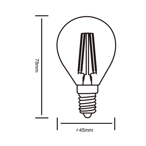 HLW LED Trion Topus - LED Lamp E14 - Filament - 4W - Warm Wit 3000K HLW LED Trion Topus - LED Lamp E14 - Filament - 4W - Warm Wit 3000K