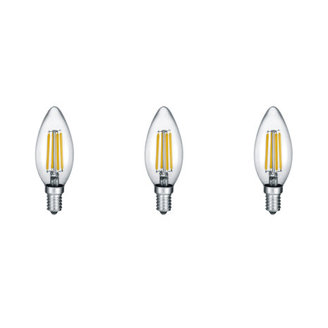E14 LED Lamp Filament - Set van 3 Stuks Warm Wit Licht - 2700K E14 LED Lamp Filament - Set van 3 Stuks Warm Wit Licht - 2700K