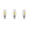 Trion Kamino E14 LED Filament Lampen - Set van 3 Lichtbronnen