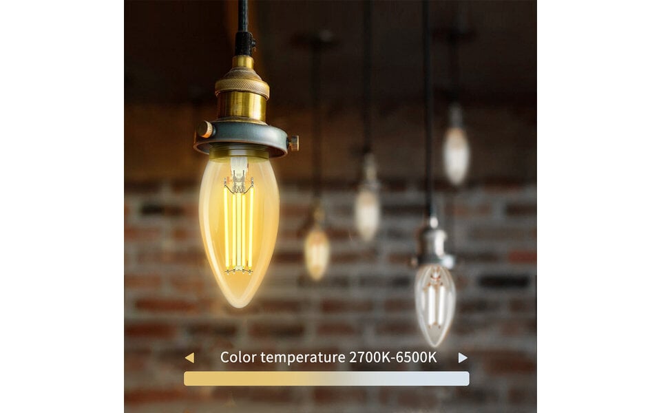 HLW LED Aigi Delano LED Lamp - Filament E14 - Smart Amber Color 4.5W HLW LED Aigi Delano LED Lamp - Filament E14 - Smart Amber Color 4.5W