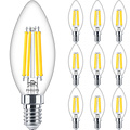 Philips E14 Filament LED Lamp - Dimbaar Warm Wit - 10-Pack