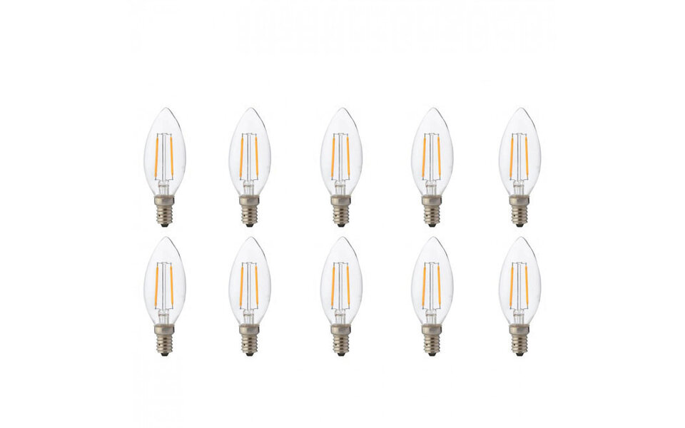 HLW LED Energy-saving LED Bulbs 10 Pack - E14 Filament Candle Bulbs HLW LED Energy-saving LED Bulbs 10 Pack - E14 Filament Candle Bulbs