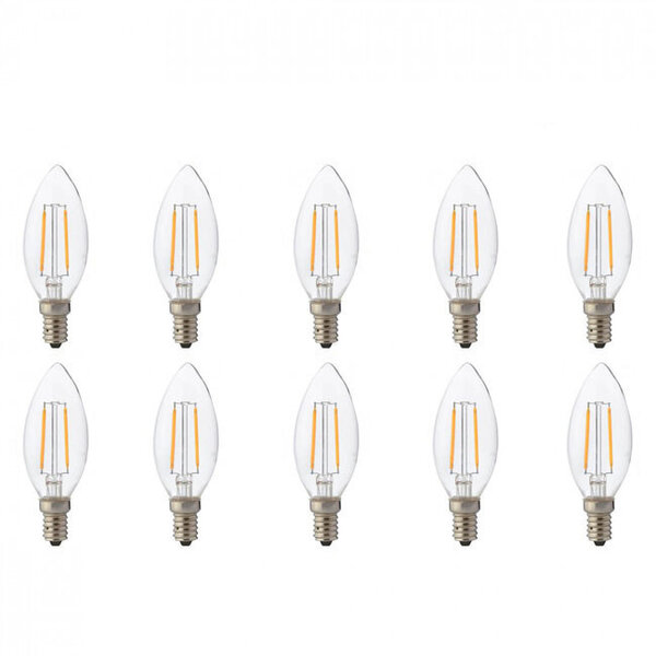 HLW LED Energiebesparende LED Lampen 10 Pack - E14 Filament Kaarslampen HLW LED Energiebesparende LED Lampen 10 Pack - E14 Filament Kaarslampen