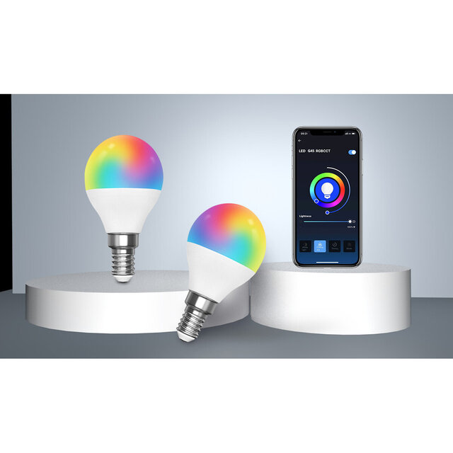 HLW LED Aigi Kiyona LED Bulb - 7W E14 G4 - Smart RGB WiFi Bulb with Customizable Color