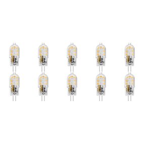 10x Dimbare G4 LED Lamp - Warm Wit 3000K 10x Dimbare G4 LED Lamp - Warm Wit 3000K