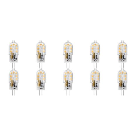 10 Pack Dimbare G4 LED Lamp - 2W Warm Wit 3000K - Vervangt 20W 10 Pack Dimbare G4 LED Lamp - 2W Warm Wit 3000K - Vervangt 20W