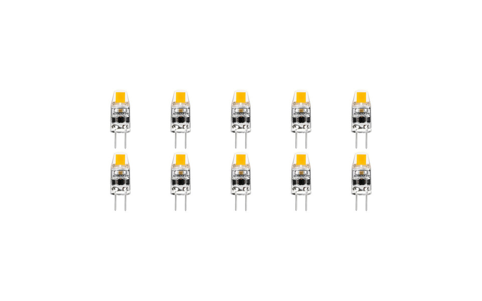 Velvalux LED Bulb 10 Pack - G4 Dimmable - Cool White 6000K - 2W Replaces 20W