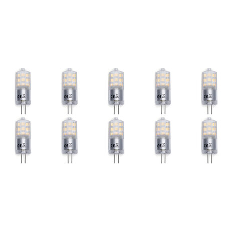 Aigi LED Lamp 10 Pack - G4 Fitting - 3W - Helder Daglicht Wit 6500K Aigi LED Lamp 10 Pack - G4 Fitting - 3W - Helder Daglicht Wit 6500K