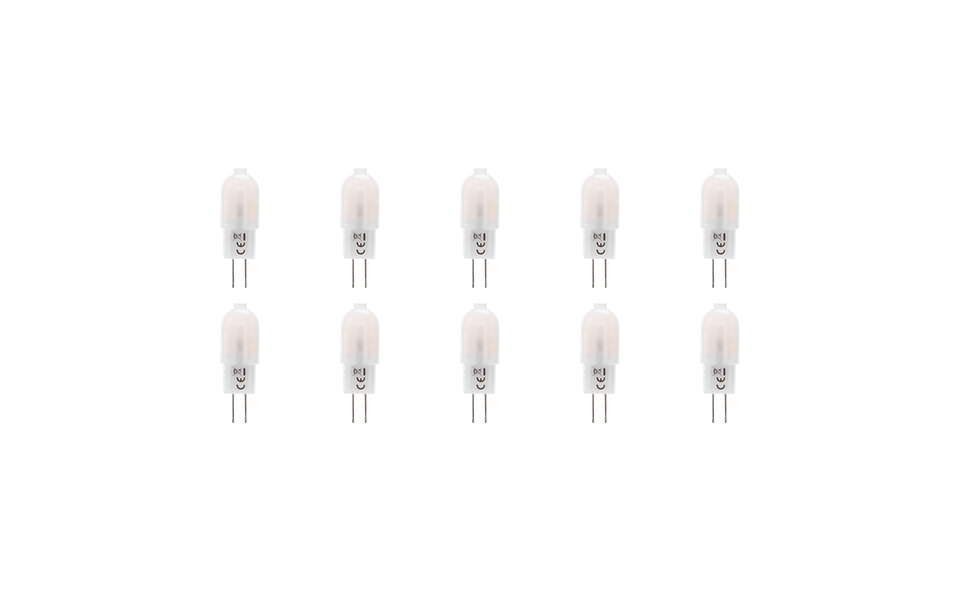 HLW LED Aigi LED Bulb 10 Pack - G4 Fitting - 1.3W Warm White 3000K Replaces 12W