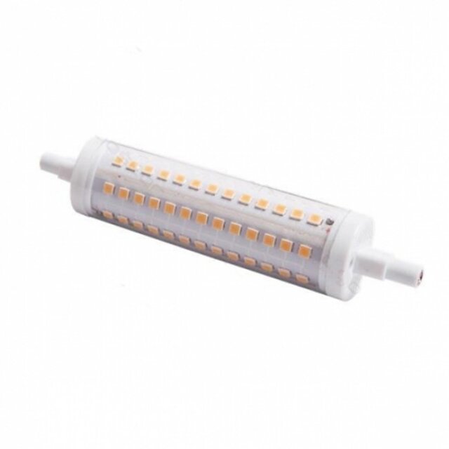 Tien warm witte LED R7S lampen 12W met 1200 lumen en 3000K kleurtemperatuur in verpakking