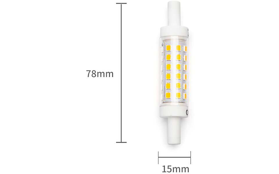 HLW LED Aigi Trunka LED Lamp R7S - 5W Warm White 3000K Glass - 25,000 Hours HLW LED Aigi Trunka LED Lamp R7S - 5W Warm White 3000K Glass - 25,000 Hours