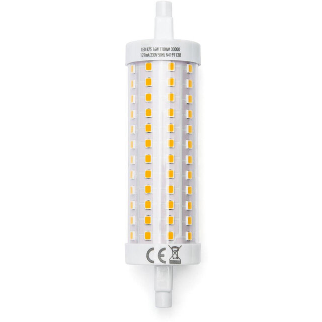 LED Lamp - Aigi Trunka - R7S Fitting - 16W - Warm Wit 3000K - Glas Lichtbronnen