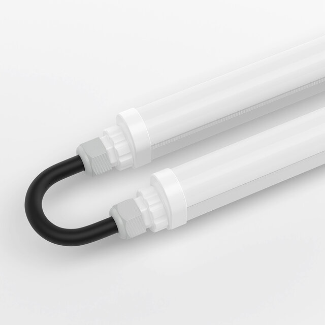 Langwerpig koppelbaar LED TL armatuur 120cm met warm wit licht van 3000K en 4160 lumen vermogen 32W Langwerpig koppelbaar LED TL armatuur 120cm met warm wit licht van 3000K en 4160 lumen vermogen 32W