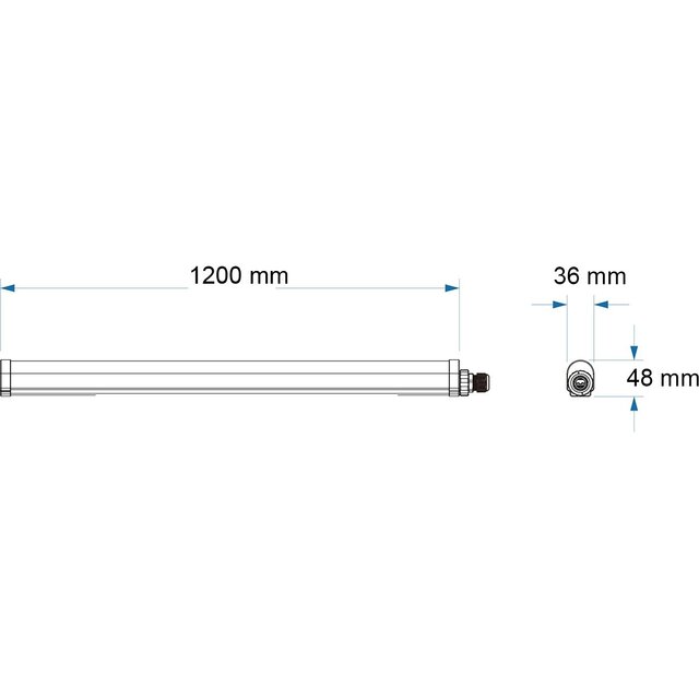 HLW LED LED Fluorescent Fixture Connectable 120cm - Warm White 3000K HLW LED LED Fluorescent Fixture Connectable 120cm - Warm White 3000K