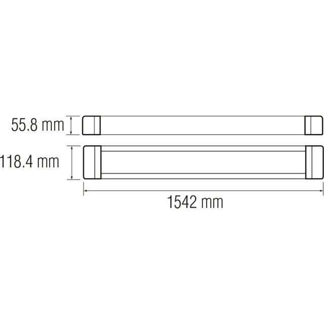 HLW LED LED Fluorescent Fixture 90W - Waterproof and Bright Light