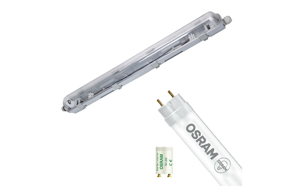 Velvalux LED Fluorescent Fixture with T8 Tube - Waterproof & Energy Efficient