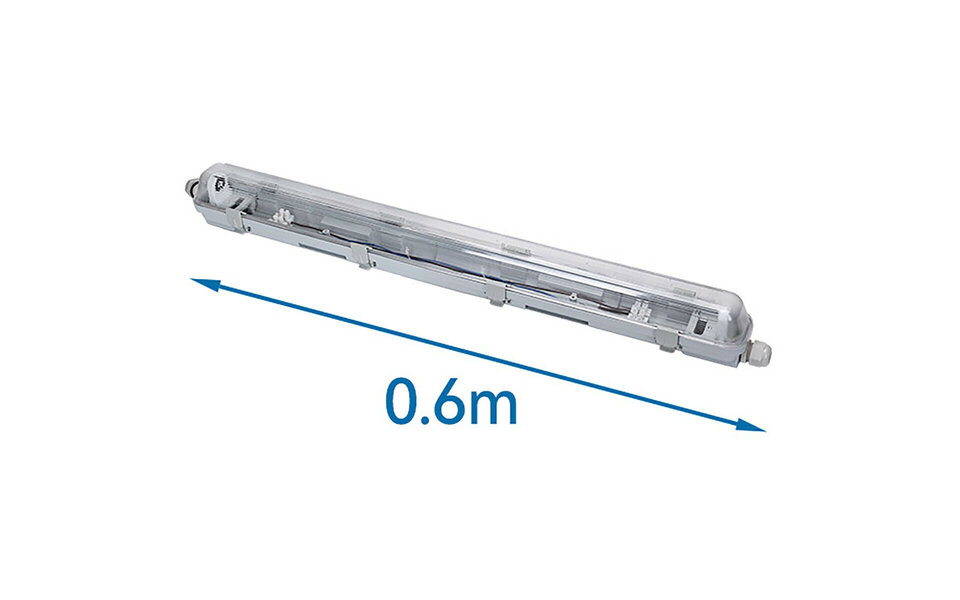Velvalux LED Fluorescent Fixture with T8 Tube - Waterproof & Energy Efficient