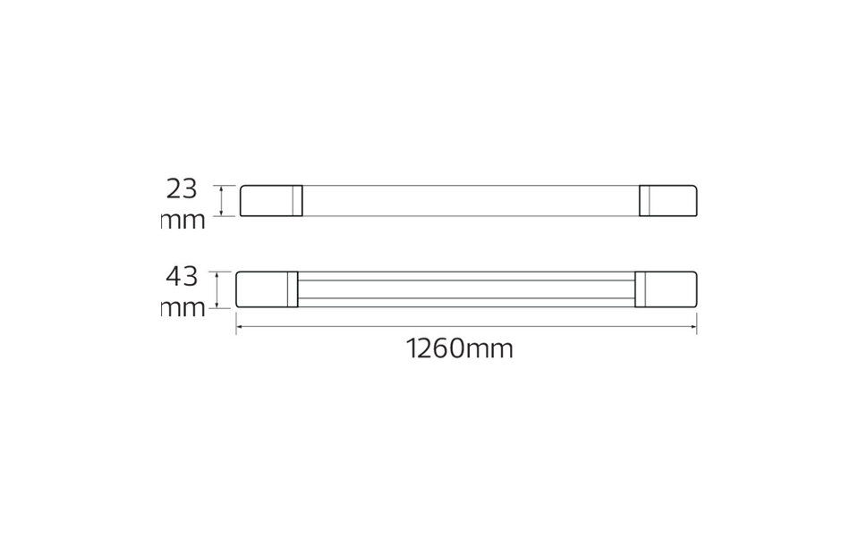 HLW LED LED Fluorescent Fixture Irma - 36W Waterproof & Durable