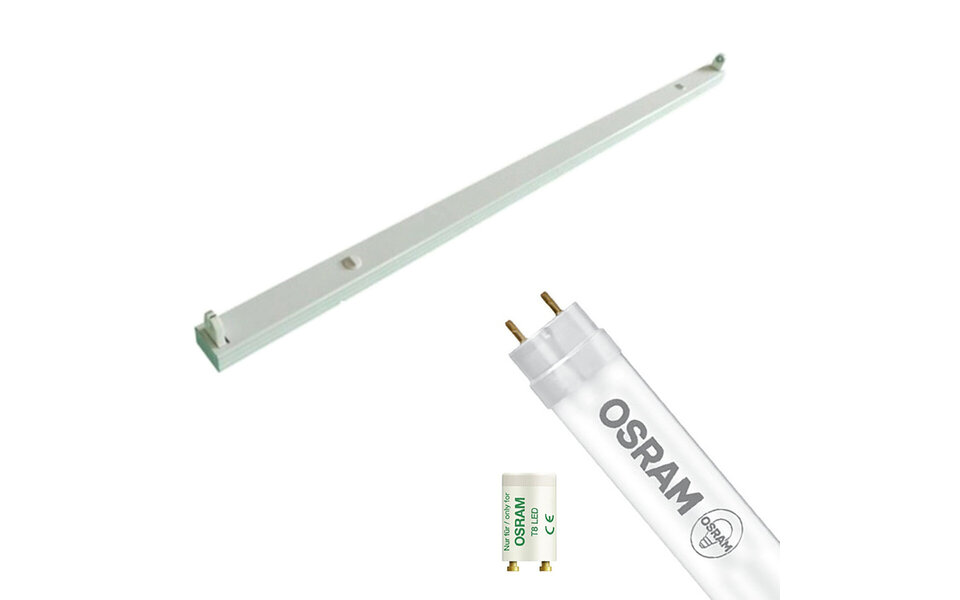 HLW LED LED Fluorescent Fixture with T8 Tube - 120 cm