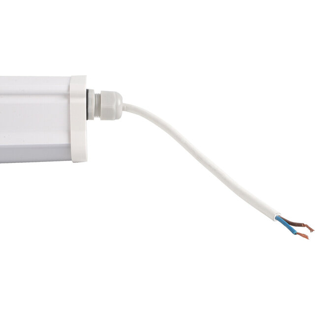 Langwerpig waterdicht LED TL armatuur 20W met 2000 lumen en neutraal wit licht (4000K) IP65