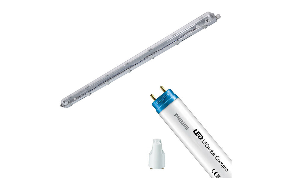Velvalux LED Waterdichte TL Armatuur met T8 Buis - 120cm Velvalux LED Waterdichte TL Armatuur met T8 Buis - 120cm