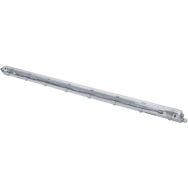 Langwerpig waterdicht LED TL armatuur met witte T8 buis, 150 cm, 22W, 2200 lumen, koel wit licht 6400K Langwerpig waterdicht LED TL armatuur met witte T8 buis, 150 cm, 22W, 2200 lumen, koel wit licht 6400K