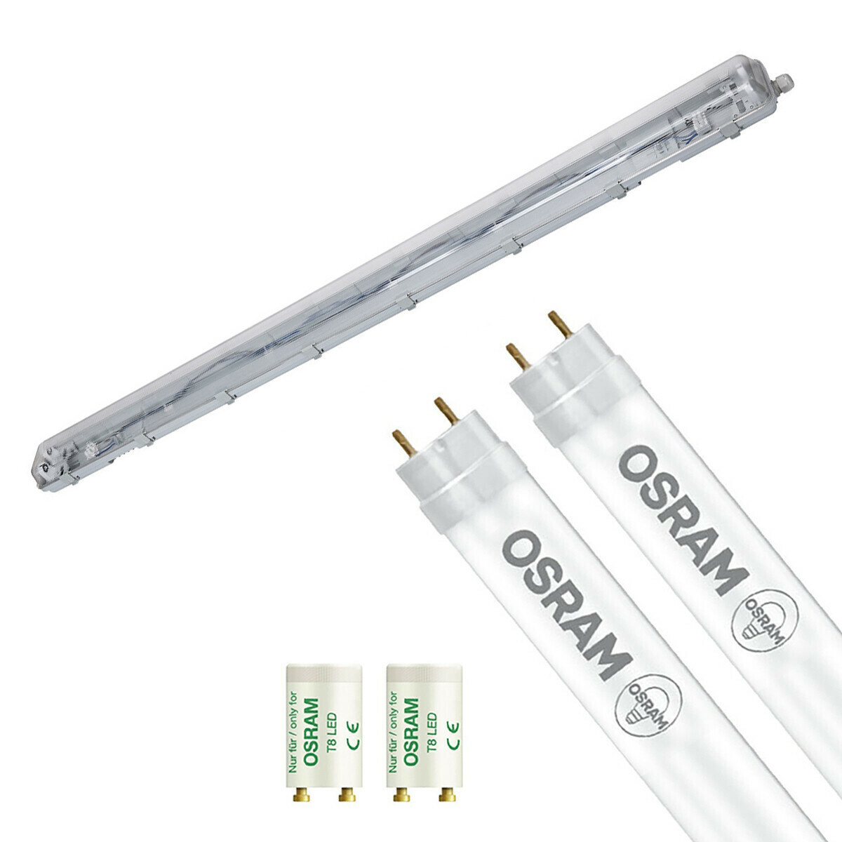 Fluvius Led 150 cm LED fluorescent fixture IP65 waterproof – 4400 lm, 4000K