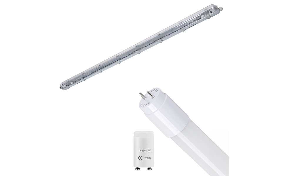 Velvalux LED Waterdichte TL Armatuur met T8 Buis - 150cm