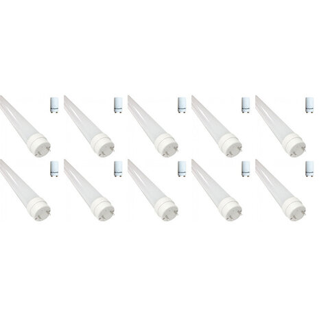 LED TL Buis T8 met Starter 10 Pack - 150cm 22W - Helder/Koud Wit 6400K LED TL Buis T8 met Starter 10 Pack - 150cm 22W - Helder/Koud Wit 6400K