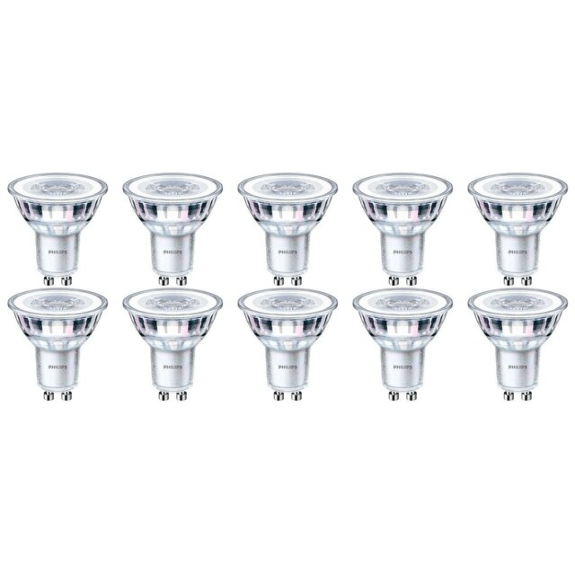 PHILIPS LED Spot 10 Pack - GU10 Warm Wit 2700K Lichtbronnen PHILIPS LED Spot 10 Pack - GU10 Warm Wit 2700K Lichtbronnen