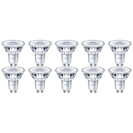 PHILIPS LED Spot 10 Pack - GU10 Fitting - Dimbaar - Zeer Warm Wit 2700K PHILIPS LED Spot 10 Pack - GU10 Fitting - Dimbaar - Zeer Warm Wit 2700K